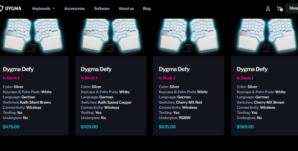 Dygma Defy in stock