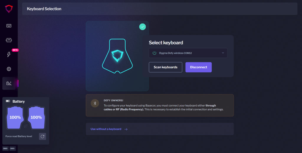 Firmware update for wireless Defy