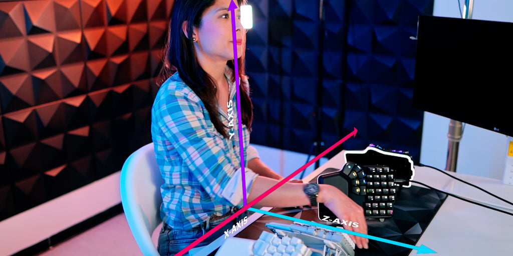Split keyboard axis