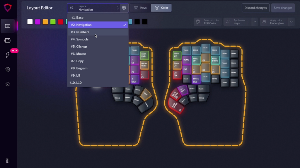 Layers Bazecor Dygma