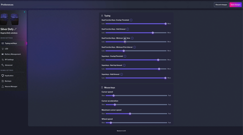 Dual function keys update