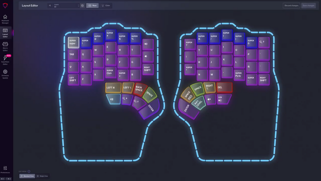 Bazecor layer editor